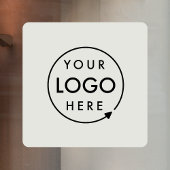Bedrijfslogo | Zakelijk aangepast grijs vierkant Raamsticker