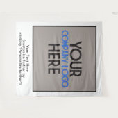 Bedrijfslogo Zakelijke Beurs Witte Achtergrond Wandkleed (Voorkant (horizontaal))