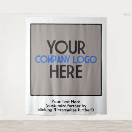 Bedrijfslogo Zakelijke Beurs Witte Achtergrond Wandkleed