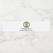 Bedrijfslogo Zwart Wit Zakelijk Waterfles Etiket (Enkel label)