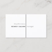 Bedrijfsmanager elegant en modern visitekaartje (Voorkant)
