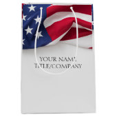 Bedrijfsmarketing Amerikaanse vlag  Medium Cadeauzakje (Voorkant)