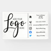 Bedrijfsmarketing bedrijf voeg uw logo toe spandoek (Horizontaal)