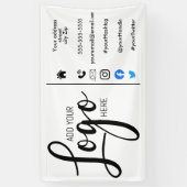 Bedrijfsmarketing bedrijf voeg uw logo toe spandoek (Verticaal)