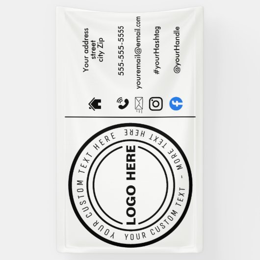 Bedrijfsmarketing business logo spandoek (Verticaal)