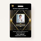 Bedrijfsmedewerker Foto Logo Bar Code ID Badge (Voorkant)