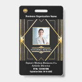 Bedrijfsmedewerker Foto Logo Streepjescode ID Badge (Voorzijde)