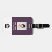 Bedrijfsmedewerker foto, streepjescode, Logo, naam Bagagelabel (Voorkant horizontaal)