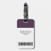 Bedrijfsmedewerker foto, streepjescode, Logo, naam Bagagelabel (Achterkant verticaal)