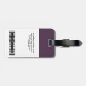 Bedrijfsmedewerker foto, streepjescode, Logo, naam Bagagelabel (Achterkant horizontaal)