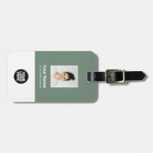 Bedrijfsmedewerker foto, streepjescode, Logo, naam Bagagelabel (Voorkant horizontaal)