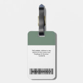 Bedrijfsmedewerker foto, streepjescode, Logo, naam Bagagelabel (Achterkant verticaal)