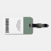 Bedrijfsmedewerker foto, streepjescode, Logo, naam Bagagelabel (Achterkant horizontaal)