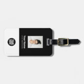 Bedrijfsmedewerker foto, streepjescode, Logo, naam Bagagelabel (Voorkant horizontaal)