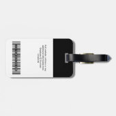 Bedrijfsmedewerker foto, streepjescode, Logo, naam Bagagelabel (Achterkant horizontaal)