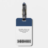 Bedrijfsmedewerker foto, streepjescode, Logo, naam Bagagelabel (Achterkant verticaal)