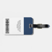 Bedrijfsmedewerker foto, streepjescode, Logo, naam Bagagelabel (Achterkant horizontaal)