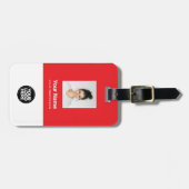 Bedrijfsmedewerker foto, streepjescode, Logo, naam Bagagelabel (Voorkant horizontaal)