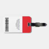 Bedrijfsmedewerker foto, streepjescode, Logo, naam Bagagelabel (Achterkant horizontaal)