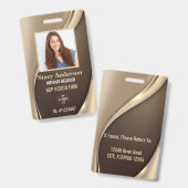 Bedrijfsmedewerker Functie Naam Pasfoto ID Badge (Voor- en achterkant)
