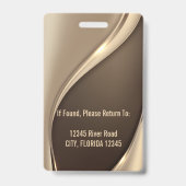 Bedrijfsmedewerker Functie Naam Pasfoto ID Badge (Achterkant)