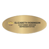 Bedrijfsmedewerker Functie Titel Logo Aangepast Naambadge (Voorkant)