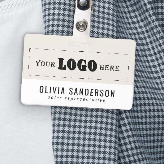 Bedrijfsmedewerker functietitel bedrijfslogo ID Badge