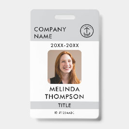 Bedrijfsmedewerker ID Kaart Sjabloon Naam Foto Badge
