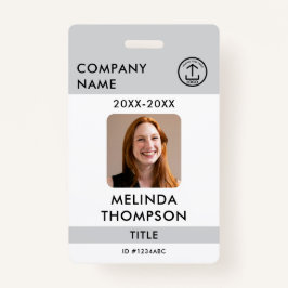 Bedrijfsmedewerker ID Kaart Sjabloon Naam Foto Badge