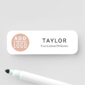 Bedrijfsmedewerker Logo toevoegen Naamplaatje (In situ)