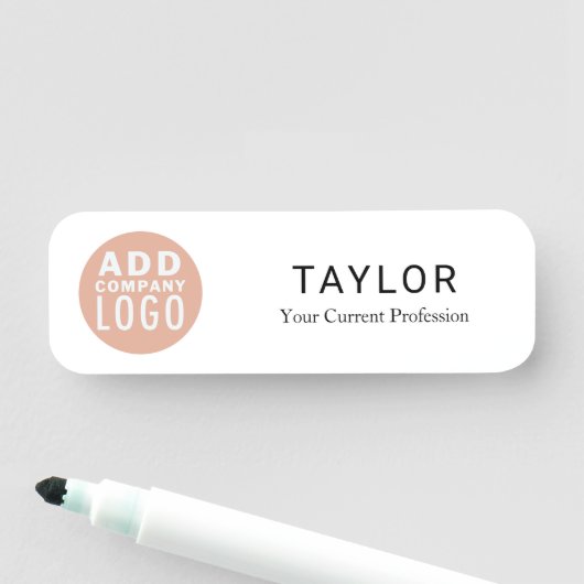 Bedrijfsmedewerker Logo toevoegen Naamplaatje (In situ)