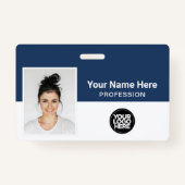 Bedrijfsmedewerker, naam, Logo, foto-id Badge (Voorkant)