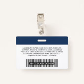 Bedrijfsmedewerker, naam, Logo, foto-id Badge (Achterkant met clip)