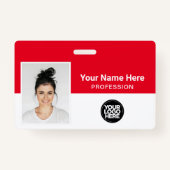 Bedrijfsmedewerker, naam, Logo, foto-id Badge (Voorkant)