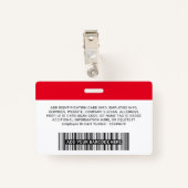 Bedrijfsmedewerker, naam, Logo, foto-id Badge (Achterkant met clip)