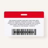 Bedrijfsmedewerker, naam, Logo, foto-id Badge (Achterkant)