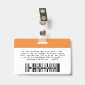 Bedrijfsmedewerker, naam, Logo, foto-id Badge (Achterkant met clip)