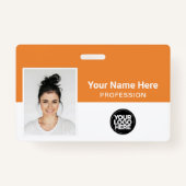 Bedrijfsmedewerker, naam, Logo, foto-id Badge (Voorkant)