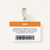 Bedrijfsmedewerker, naam, Logo, foto-id Badge (Achterkant met clip)