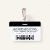 Bedrijfsmedewerker, naam, Logo, foto-id Badge (Achterkant met clip)