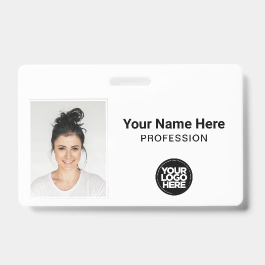 Bedrijfsmedewerker, naam, Logo, foto-id Badge (Voorzijde)
