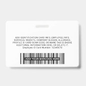 Bedrijfsmedewerker, naam, Logo, foto-id Badge (Achterkant)