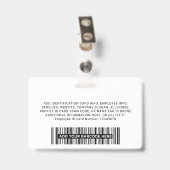 Bedrijfsmedewerker, naam, Logo, foto-id Badge (Achterkant met clip)