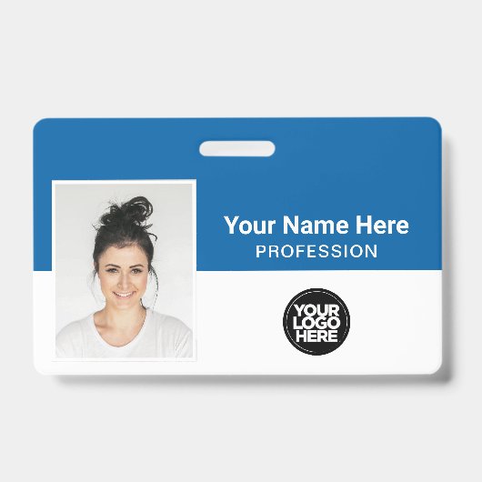 Bedrijfsmedewerker, naam, Logo, foto-id Badge (Voorzijde)