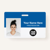 Bedrijfsmedewerker, naam, Logo, foto-id Badge (Voorkant)