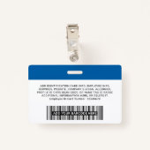 Bedrijfsmedewerker, naam, Logo, foto-id Badge (Achterkant met clip)