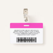 Bedrijfsmedewerker, naam, Logo, foto-id Badge (Achterkant met clip)