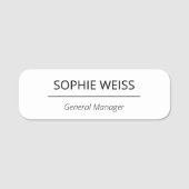 Bedrijfsmedewerker Naam Tag Safety Pin Label (Voorkant)