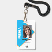 BEDRIJFSMEDIA FOTO I.D. EVENEMENT PERSPAS BADGE (Voorzijde met lanyard)