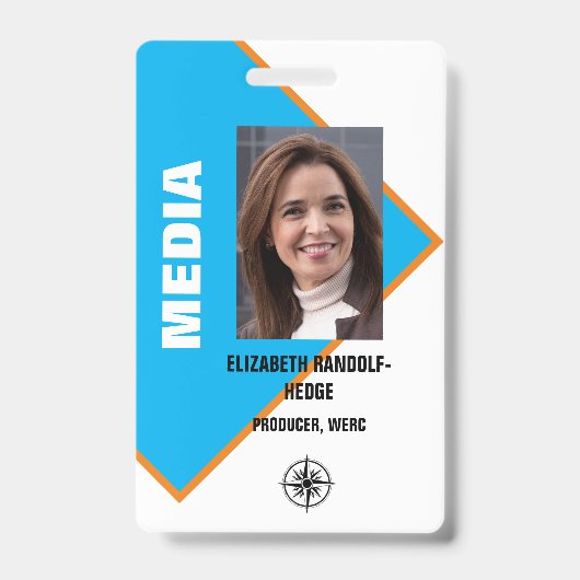BEDRIJFSMEDIA FOTO I.D. EVENEMENT PERSPAS BADGE (Voorzijde)